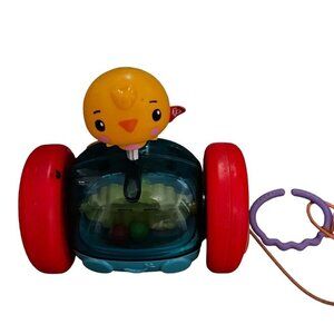 Fisher Price Pull-Along Elephant Toy Birdie on Head‎ Wobbles Ages 12 Months